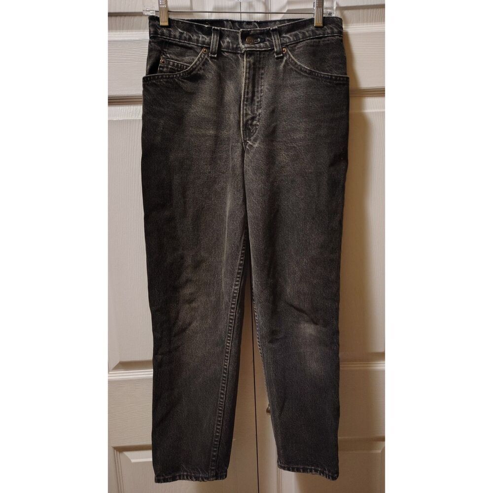 VTG 90s Levi's 560 W28 L28 Student Jeans Faded Black Relaxed Fit Tapered Leg